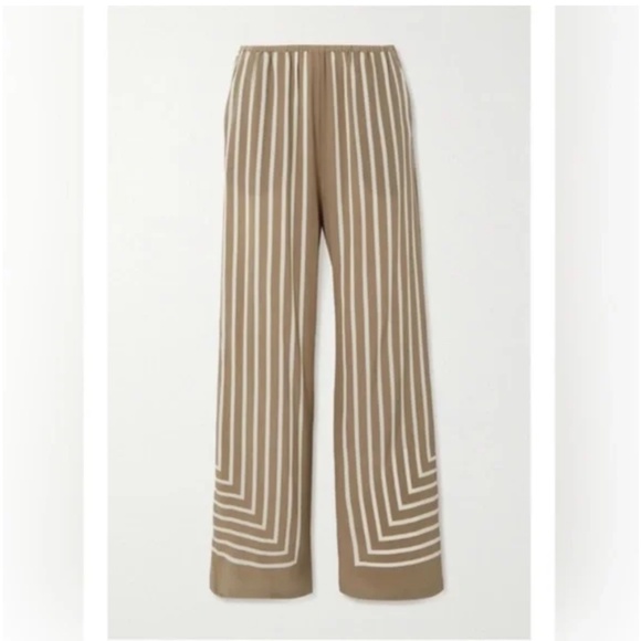 *RARE* Toteme Silk Pants - Size 34 Taupe